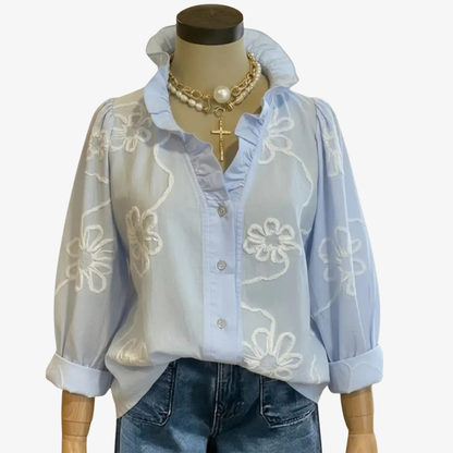 Floral-embellished top