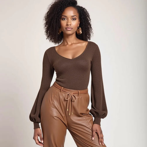 Haut Élégance Chocolatée