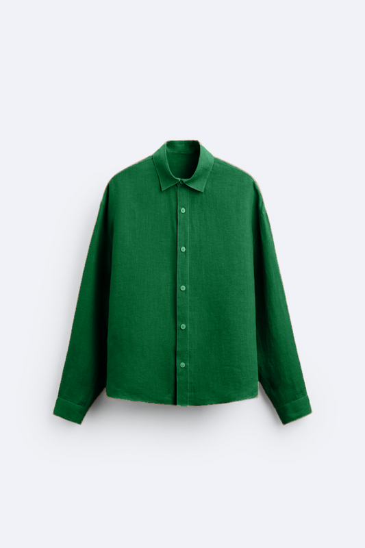 Chemise en coton vert