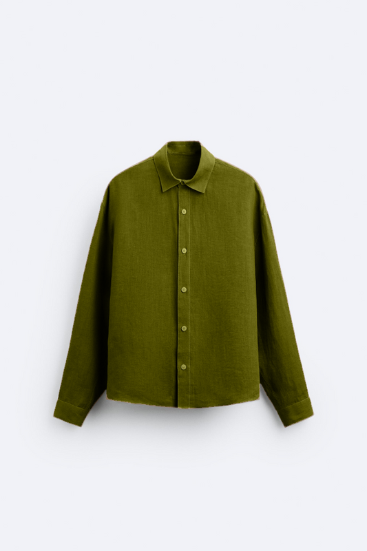 Chemise en coton jaune